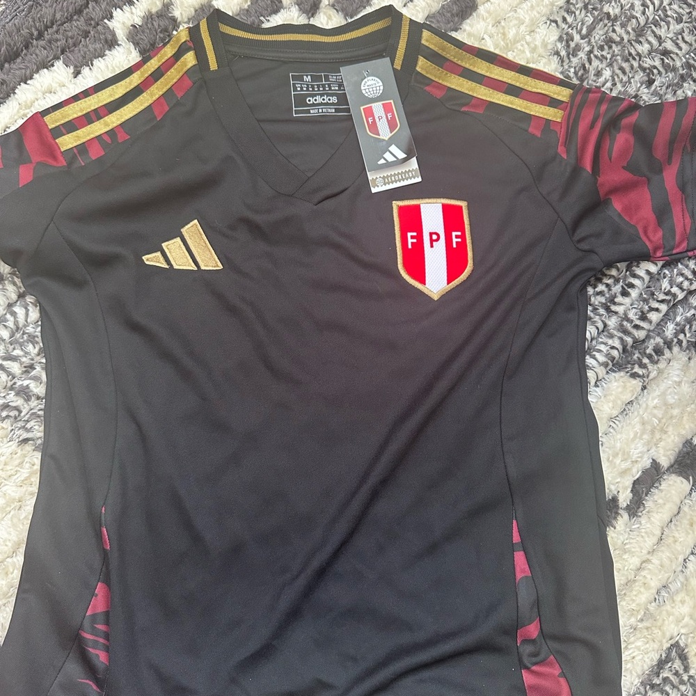 Adidas Black and Red FPF Aeroready Jersey